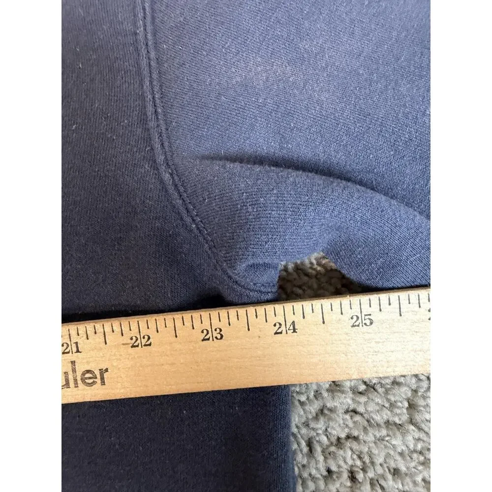 Carhartt Hoodie Mens M Relaxed Blue Full Zip Hooded Lined Fleece Pockets Logo